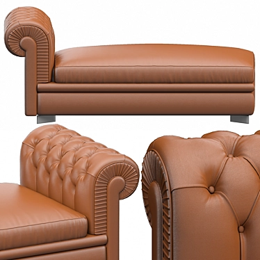 Elegant Chester Line Chaise Lounge 3D model image 1 