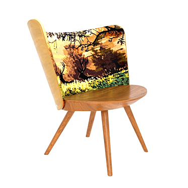 Cappellini Autumn Embroidery Chair 3D model image 1 