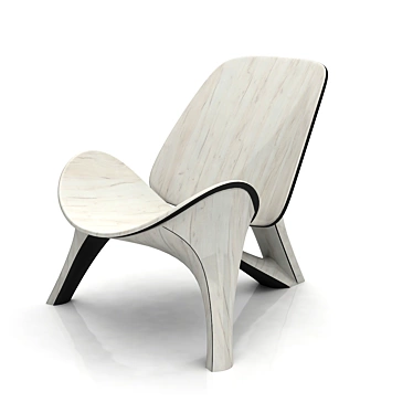 Sleek Zaha Hadid Chair: Futuristic Elegance 3D model image 1 