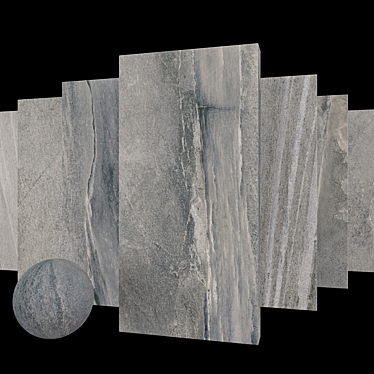 Santorini Fume Stone Set 3D model image 1 