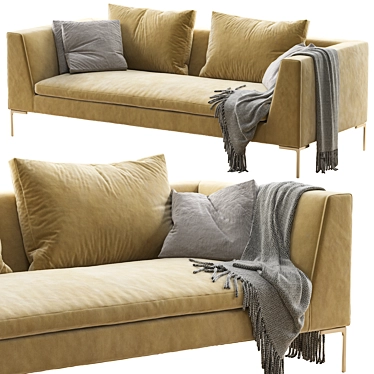 Modern Charles Sofa: 230x73x97cm 3D model image 1 