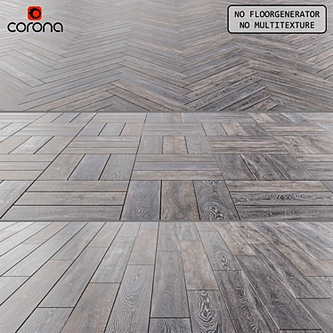 Laminate Floor: 3 Layouts, Editable Poly, Multiple Sizes 3D model image 1 