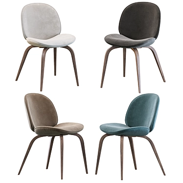 Beetle Dining Chair - Stylish Seating Option 3D model image 1 