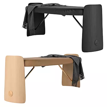 Biscotto Bench: Elegant Comfort 3D model image 1 