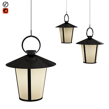 Elegant Passage Pendant Lamp 3D model image 1 