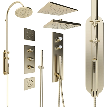 Luxury Armani Roca Shower Set 3D model image 1 