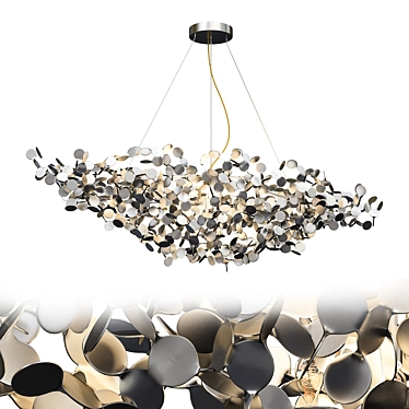 COIN Terzani: Stunning Metal Pendant Chandelier 3D model image 1 