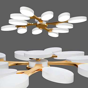 Sleek TRAZOS Ceiling Light 3D model image 1 