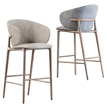 Mela: Elegant and Functional Barstool 3D model image 1 