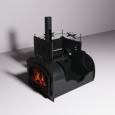 Bath Stove with Tank 3D model image 1 