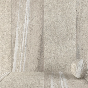 Santorini Beige Stone Wall Tiles 3D model image 1 