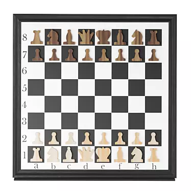Magnetic Chessboard Wall Mount 3D model image 1 