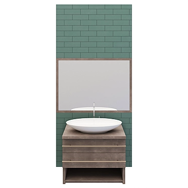 Modern Washbasin Cabinet: Stylish and Functional 3D model image 1 