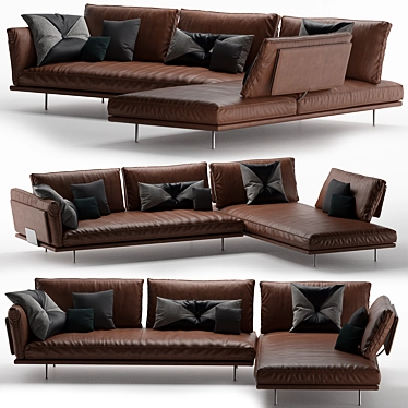 Luxury Divine Upholstered Sofa 3D model image 1 