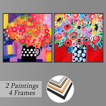 Modern Wall Art Set - No. 1428 3D model image 1 