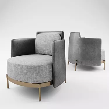 Elegant Minotti TAPE Armchair 3D model image 1 