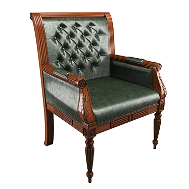 Luxury Leather Executive Chair 3D model image 1 