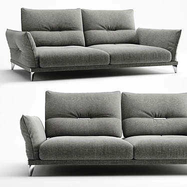 Luxurious Itineraire Large 3-Seat Sofa 3D model image 1 