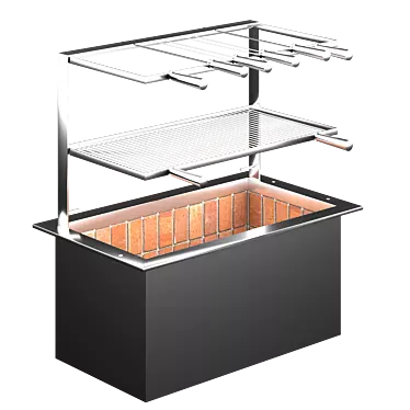 Modular BBQ Grill: Versatile and Efficient! 3D model image 1 