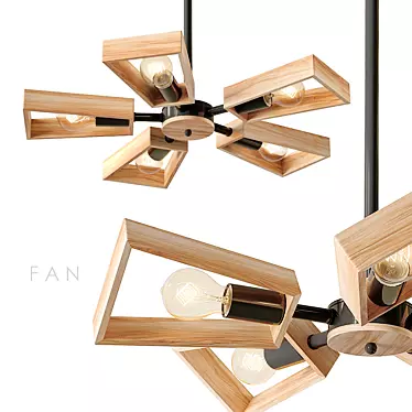 Versatile Design Lamp: Lampatron Fan 3D model image 1 