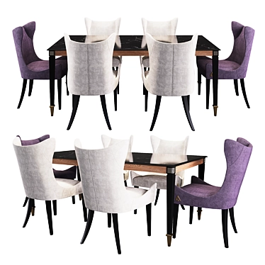 Elegant Regnum Dining Set 3D model image 1 