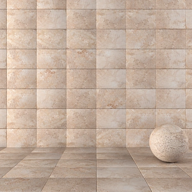 Elegant Derwent Stone Wall Tiles 3D model image 1 