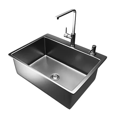 Compact Sink: 58x38x21cm 3D model image 1 