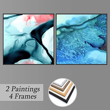 Elegant Wall Art Set 3D model image 1 