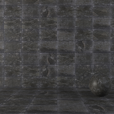 Alda Anthracite Stone Wall Tiles 3D model image 1 