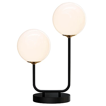 Sleek Metal Table Lamp - DL-141 3D model image 1 