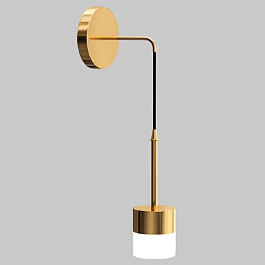 Vintage Brass Table Lamp 3D model image 1 