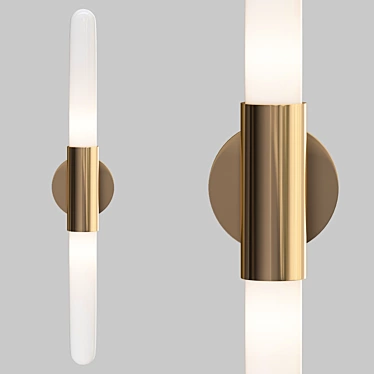 Agnes Wall Big - Stylish Brass Wall Sconce 3D model image 1 