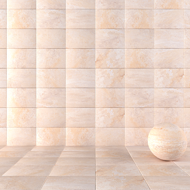 Mardin Cream Stone Wall Tiles 3D model image 1 