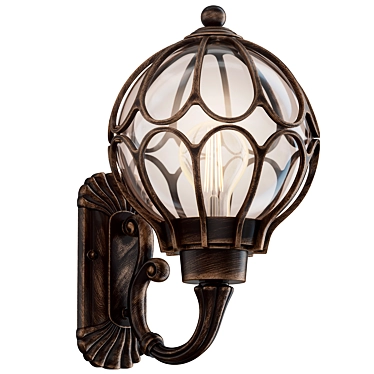 Maytoni Via O024WL-01G Antique Gold Outdoor Wall Lamp 3D model image 1 