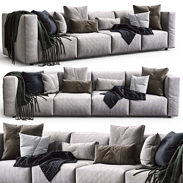 Modern Prostoria Match Sofa: Stylish Comfort 3D model image 1 