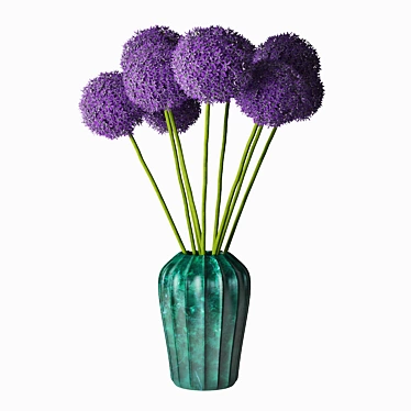 Decorative Allium in Vase 3D model image 1 