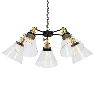 Elegant EVOLUTO Pendant Chandelier 3D model image 1 