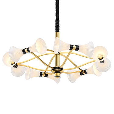 Elegant CORNU Pendant Chandelier 3D model image 1 