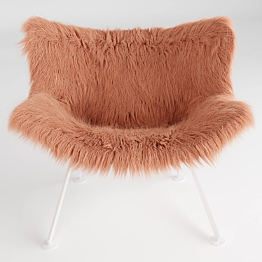 Cheshire Fur Armchair by Dante 3D model image 1 