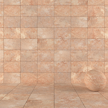 Mardin Gold Stone Wall Tiles 3D model image 1 