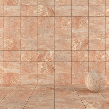 Mardin Gold Stone Wall Tiles 3D model image 1 