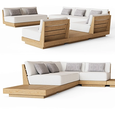 Maya Customizable Sectional Sofa 3D model image 1 