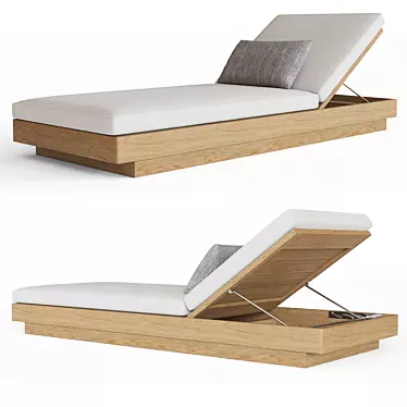 Modern Maya Chaise Lounger 3D model image 1 