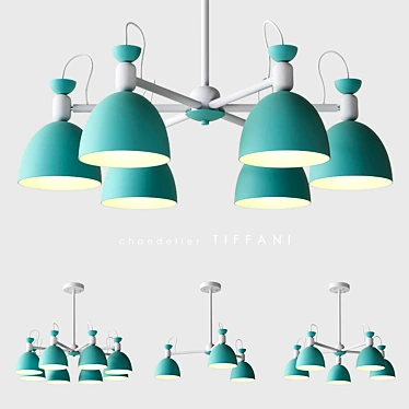 Lampatron Tiffani: Versatile Tiffany-style Chandelier 3D model image 1 