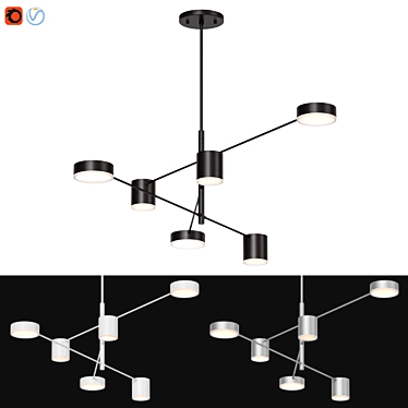 Title: Sonneman Counterpoint Pendant Light 3D model image 1 