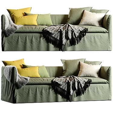 Boho Chic 240cm Sofa 3D model image 1 