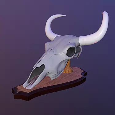 Yak Skull Medallion: 10 Texture Options 3D model image 1 