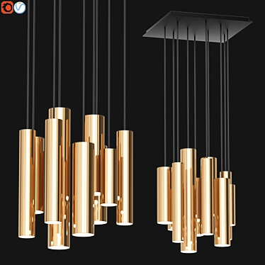 Etoile Square Pendant Light - Modern Lighting Solution 3D model image 1 