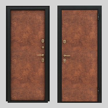 Stylish Fortezza Entry Door 3D model image 1 