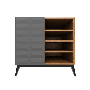 Compact Pyramid Cabinet Console 3D model image 1 